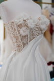 Sweetheart Slim Fit with Pleated Waist Elegant Princess Wedding Dress-Pgmdress