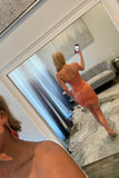 Sweetheart Strapless Bodycon Mini Orange Homecoming Dress Party Dress-Pgmdress