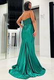 Teal Rhinestone Strapless Sheath Green Prom Dress Formal Dress PSK559-Pgmdress