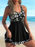 Womens Floral Halter Bikini Two Piece Swimwear-Pgmdress