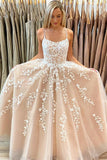 A-line Round Neck Tulle Lace Prom Dresses Formal Dresses PSK032 - Pgmdress