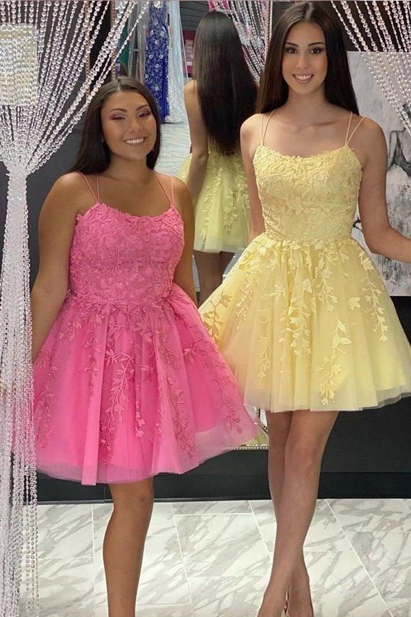 A-line Sweetheart Lace Appliques Beading Tulle Prom Dresses, PD0091