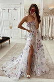 A-line Colorful Sweetheart Tulle New Prom Dress With Lace Appliques PSK334 - Pgmdress