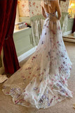 A-line Colorful Sweetheart Tulle New Prom Dress With Lace Appliques PSK334 - Pgmdress