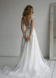 A-line Elegant Glitter fabric Sweetheart Wedding Dress With Appliques WD570 - Pgmdress