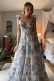 Beautiful Aline Spaghetti Strap Sleeveless Long Prom Formal Dress  PSK420
