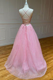 Chic A-line Spaghetti Straps Long Prom Dresses Evening Dress PSK221 - Pgmdress