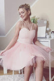 Cute Sweetheart Tulle Short Prom Dress Pink Homecoming Dress PD445 - Pgmdress