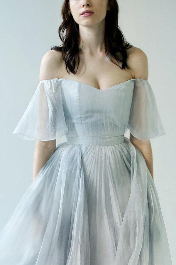 Off Shoulder Unique Design Most Popular Long Prom Dresses Bridal Gowns WD500 - Pgmdress