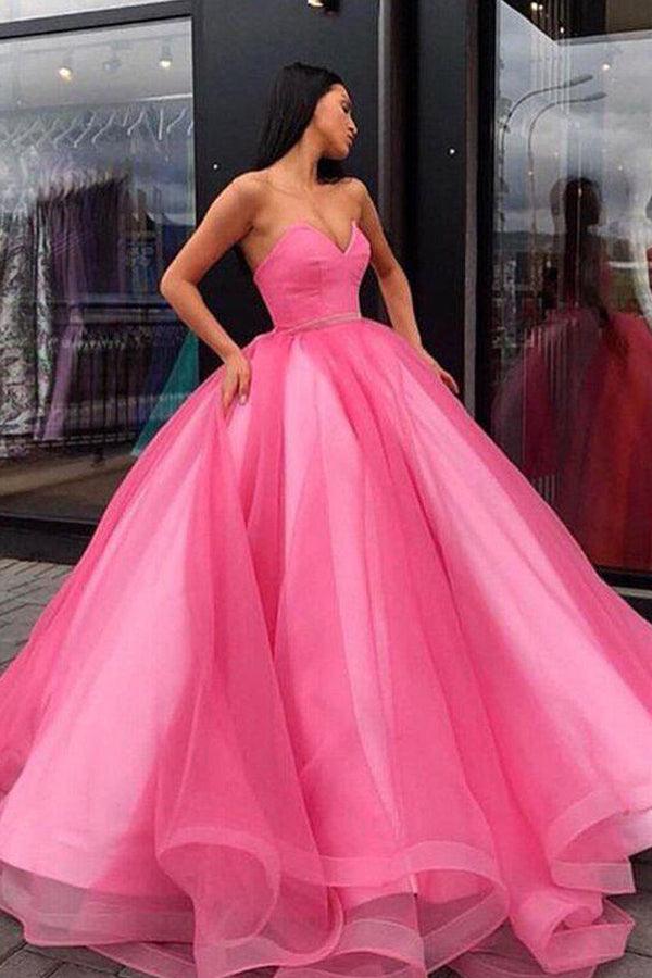 Organza Ball Gowns Prom Dresses Sweetheart Evening Dresses PG709 - Pgmdress