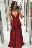 Sexy Deep V-neck Backless Prom Dresses Sparkle Long Prom Dresses PG990 - Pgmdress