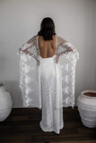 Sheath Scoop Backless Lace Wedding Dress with Split Wraps WD247 - Pgmdress