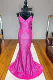 Sparkle Orange Sequin Mermaid Long Prom Formal Dress PSK283 - Pgmdress