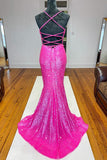 Sparkle Orange Sequin Mermaid Long Prom Formal Dress PSK283 - Pgmdress