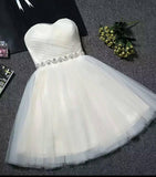 Strapless Sweetheart Neck Homecoming Dress Blush Pink Short Prom Dresses PD304 - Pgmdress