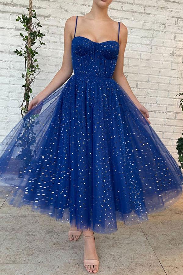 Tulle Sweetheart Straps Short Prom Dress Tea Length Homecoming Dresses PD447 - Pgmdress