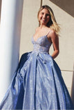 Unique Lace Prom Dresses A-line Appliqued Evening Prom Gowns PSK238 - Pgmdress