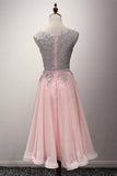 A-Line Appliques Ribbons Scoop Knee-Length Homecoming Dress PG145 - Pgmdress