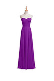 A-line Chiffon Bridesmaid Dress Floor Length Prom Evening Gown BD004 - Pgmdress