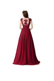 A-line Chiffon Lace Evening Gowns Prom Dresses Bridesmaid Dresses PG274 - Pgmdress