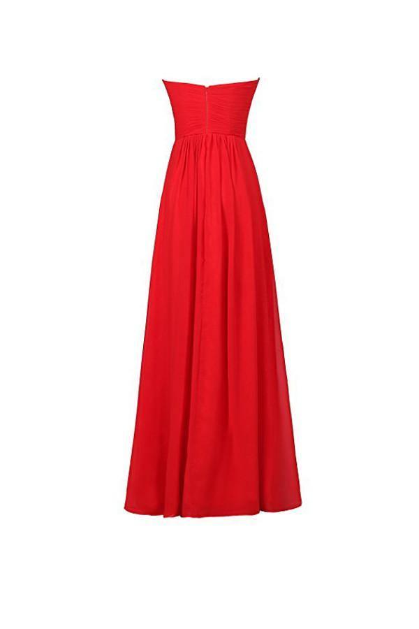 A-line Chiffon Sweetheart Bridesmaid Long Evening Gown PG248 - Pgmdress