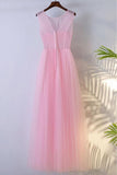 A-line Cute Pink Sleeveless Prom Dress With Bling Sequins PG629 - Pgmdress