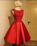 A-line Homecoming Dress Chic Red Short Prom Dress Party Dress PD388 - Pgmdress