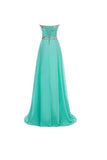 A-line Long Chiffon Prom Dress Evening Gown Crystal Beaded PG250 - Pgmdress