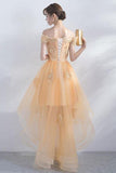 A-line Off The Shoulder High Low Tulle Homecoming Dresses PD211 - Pgmdress