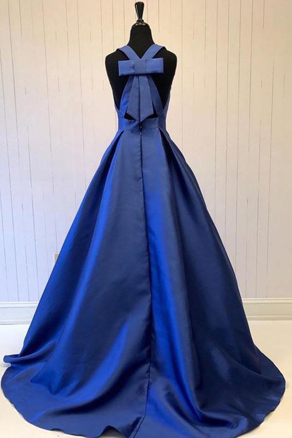 A Line Prom Dress Simple Modest Elegant Cheap Long V Neck Prom Dress PG552 - Pgmdress