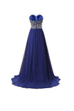 A Line Prom Dresses Chiffon Sweetheart Evening Dresses PG264 - Pgmdress