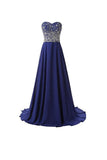 A Line Prom Dresses Chiffon Sweetheart Evening Dresses PG264