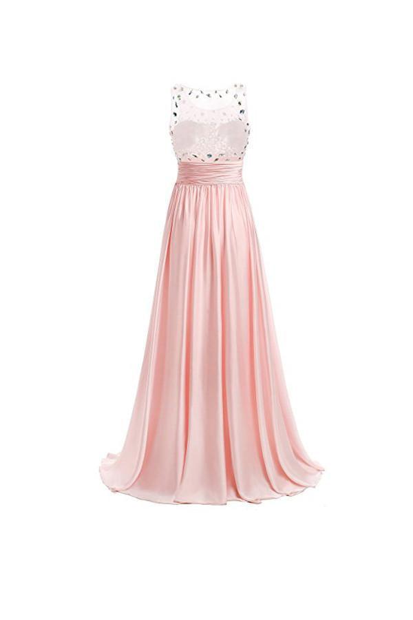 A-line Prom Dresses Floor Length Chiffon Evening Gowns PG255 - Pgmdress
