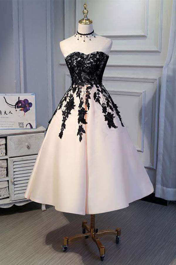 Satin White Short A-Line Sweetheart Prom Dress Satin White Short A-Line Sweetheart Prom Dress