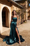 A-line Spaghetti Straps Long Prom Dresses Formal Gowns PSK080-Pgmdress