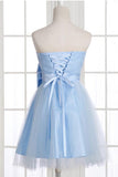 A-Line Strapless Bowknot Short Prom Dresses Homecoming Dress PG148 - Pgmdress