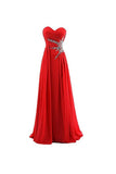 A-line Sweetheart Beading Chiffon Prom Dress Evening Gown PG262