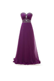 A-line Sweetheart Chiffon Long Prom Dresses Evening Dresses PG249 - Pgmdress