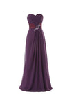 A-Line Sweetheart Floor-length Bridesmaid/Prom Dress With Ruffles BD020 - Pgmdress