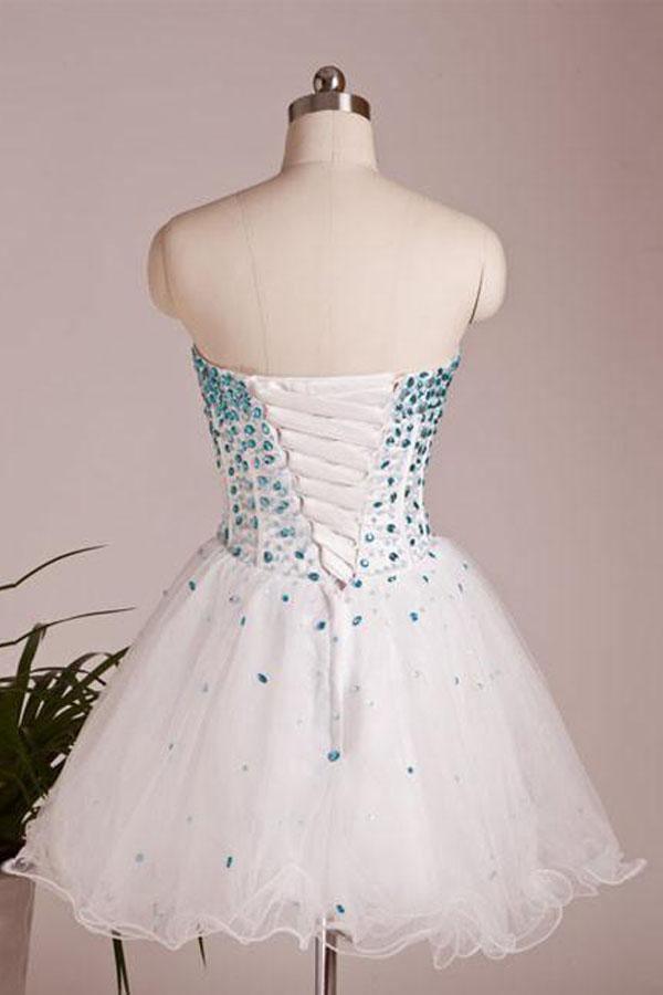 A Line Sweetheart Neck Short Prom Dresses Short Homecoming Dresses PD157 - Pgmdress