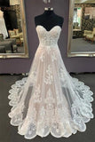 A Line Sweetheart Sleeveless Appliques Wedding Dress Bridal Gown WD507