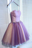 A-line Sweetheart Tulle Pretty Homecoming Dresses Mini Prom Dress   PD391