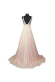 A Line V-neck Formal Chiffon Prom Dress With Beading PG257 - Pgmdress