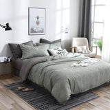 AB Side Bedding Set Simple King Size Duvet Cover Sets Queen Double Single Bed Linens Brief Bedclothes - Pgmdress