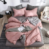 AB Side Bedding Set Simple King Size Duvet Cover Sets Queen Double Single Bed Linens Brief Bedclothes - Pgmdress