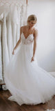 Backless Lace/Tulle Beach Wedding Dress Fashion Bridal Gown WD432 - Pgmdress