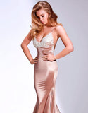 Backless Prom Dresses Trumpet Mermaid Spaghetti Straps Long Sexy Prom Dress PSK174 - Pgmdress