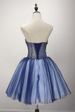 Ball Gown Strapless Short Tulle Homecoming Dress With Beading PG139 - Pgmdress