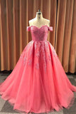 Ball Gown Sweetheart Cap Sleeve Lace Appliques Prom Dress PSK054 - Pgmdress