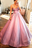 Ball Gown Sweetheart Lavender Long Prom Dresses with Appliques PG712 - Pgmdress